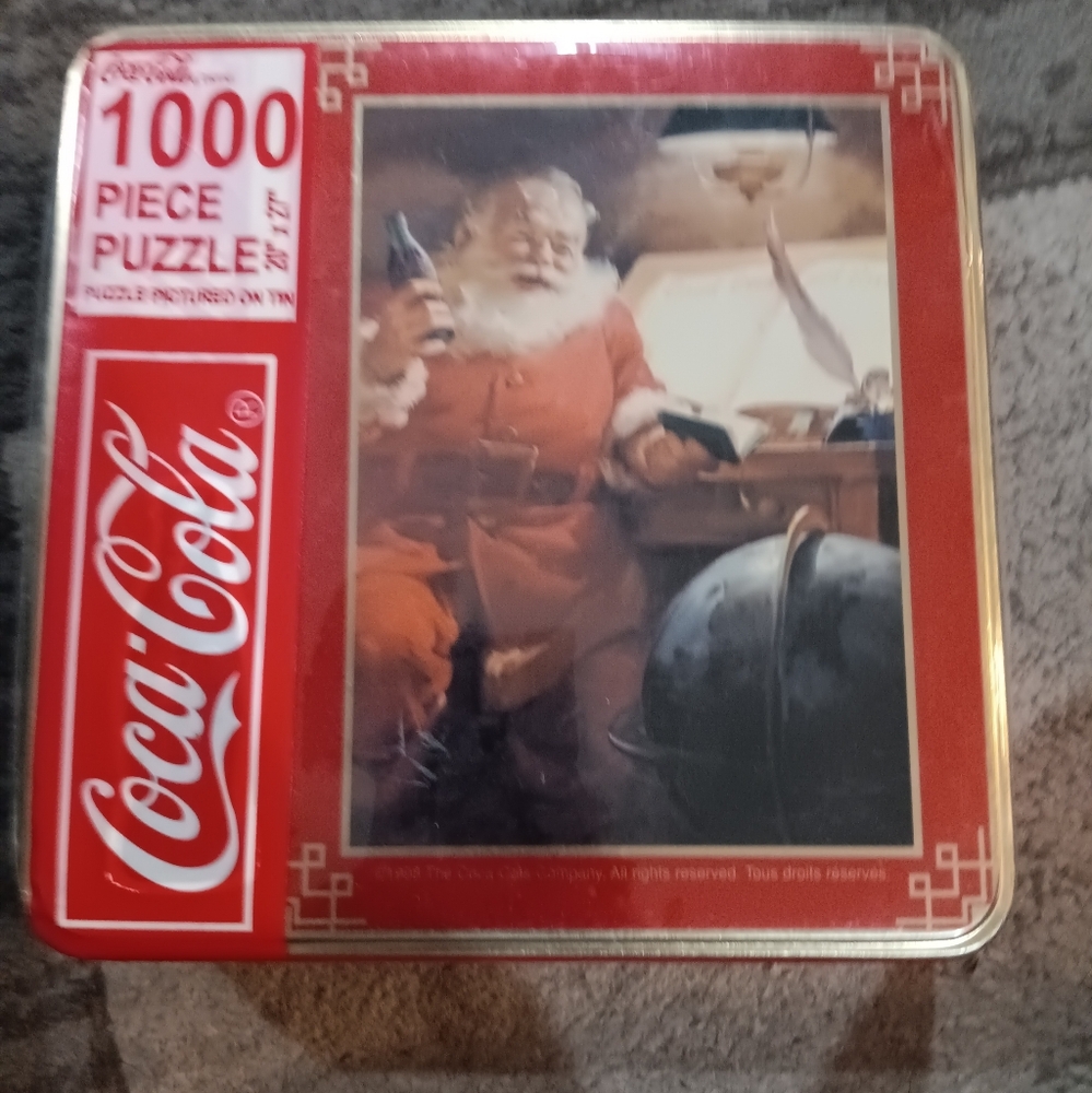 Vintage 1998 Coca-Cola Red Santa Puzzle